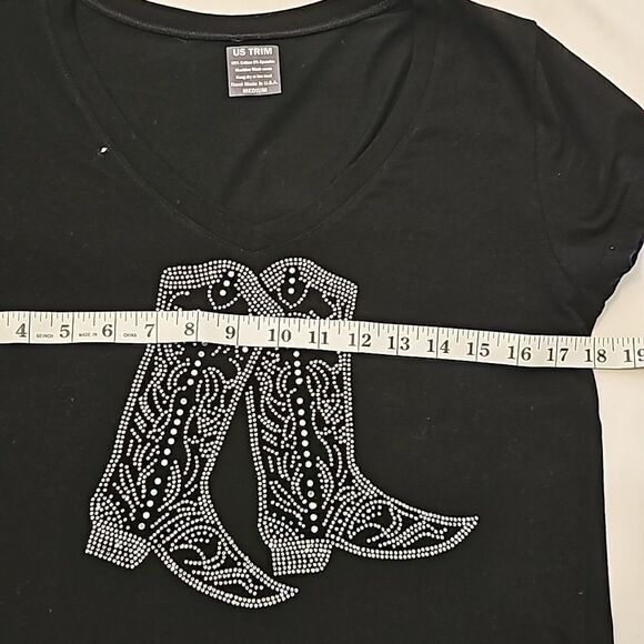 US trim cropped western t-shirt  size medium - Picture 2 of 5